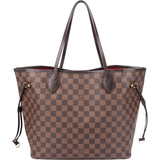 Louis Vuitton Damier Ebene Monogram Neverfull MM Shopper Handbag
