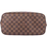 Louis Vuitton Damier Ebene Monogram Neverfull MM Shopper Handbag