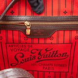 Louis Vuitton Damier Ebene Monogram Neverfull MM Shopper Handbag