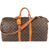 Louis Vuitton Canvas Monogram Keepall 55 Bandouliere