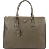 Prada Green Saffiano Leather Galleria Handbag