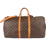 Louis Vuitton Canvas Monogram Keepall 55 Bandouliere