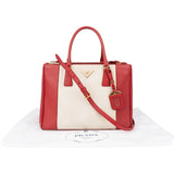 Prada Bicolor Saffiano Leather Galleria Handbag