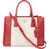 Prada Bicolor Saffiano Leather Galleria Handbag