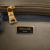 Prada Green Saffiano Leather Galleria Handbag