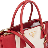Prada Bicolor Saffiano Leather Galleria Handbag