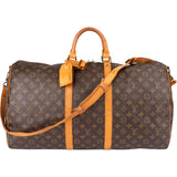 Louis Vuitton Canvas Monogram Keepall 55 Bandouliere