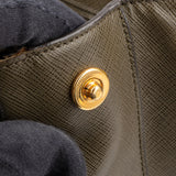 Prada Green Saffiano Leather Galleria Handbag