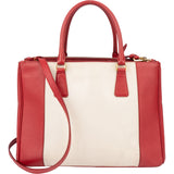 Prada Bicolor Saffiano Leather Galleria Handbag