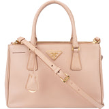 Prada Rose Saffiano Leather Galleria Handbag