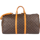 Louis Vuitton Canvas Monogram Keepall 55 Bandouliere