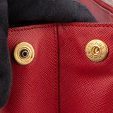 Prada Bicolor Saffiano Leather Galleria Handbag