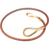 Hermès Gold Plated Leather Jumbo Hook Women Bracelet