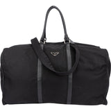 Prada Black Nylon Triangle Duffle Bag 60