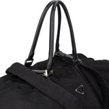 Prada Black Nylon Triangle Duffle Bag 60