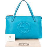 Gucci Bleu Leather Soho Handbag