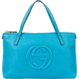 Gucci Bleu Leather Soho Handbag