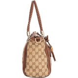 Gucci GG Monogram Marque Bamboo Handbag