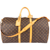 Louis Vuitton Canvas Monogram Keepall 55 Bandouliere