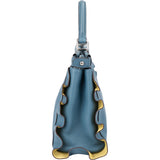 Fendi Blue Leather Peekaboo Wave Handbag