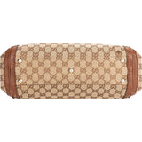 Gucci GG Monogram Marque Bamboo Handbag