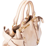 Miu Miu Rose Leather City Handbag