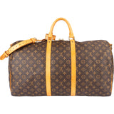 Louis Vuitton Canvas Monogram Keepall 55 Bandouliere