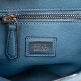 Fendi Blue Leather Peekaboo Wave Handbag