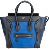 Celine Blue Tricolor Luggage Handbag