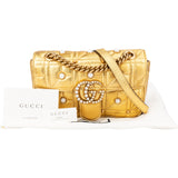 Gucci Limited Golden Leather Pearly Marmont Crossbody Bag
