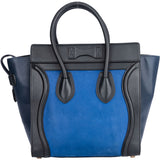 Celine Blue Tricolor Luggage Handbag