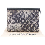 Louis Vuitton Tapestry Monogram Pochette Voyage MM Clutch