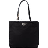 Prada Black Satin Triangle Handbag