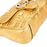 Gucci Limited Golden Leather Pearly Marmont Crossbody Bag