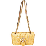 Gucci Limited Golden Leather Pearly Marmont Crossbody Bag