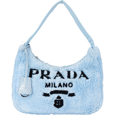 Prada Blue Terry Re-Edition Handbag - vintageandkickz