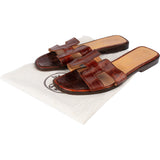Hermès Crocodile Leather Oran Sandals (36,5)