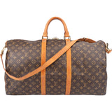 Louis Vuitton Canvas Monogram Keepall 55 Bandouliere