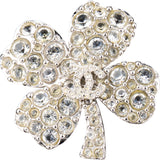 Chanel Crystal Cloverleaf Brooch