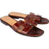 Hermès Crocodile Leather Oran Sandals (36,5)