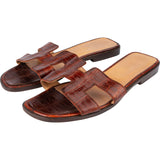 Hermès Crocodile Leather Oran Sandals (36,5)