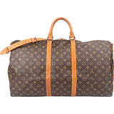 Louis Vuitton Canvas Monogram Keepall 55 Bandouliere