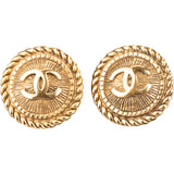 Chanel Golden Braid CC Earclips