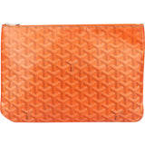 Goyard Orange Goyardine Monogram Clutch
