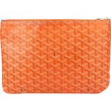 Goyard Orange Goyardine Monogram Clutch