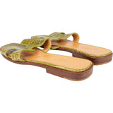 Hermès Green Crocodile Oran Sandals (36)