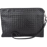 Bottega Veneta Black Intrecciato Leather Clutch