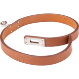 Hermès Leather Palladium Kelly Double Tour Bracelet