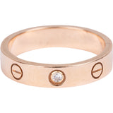 Cartier Au 750er Rose Gold Diamond LOVE Wedding Band Ring 1PD (#52)