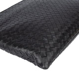 Bottega Veneta Black Intrecciato Leather Clutch